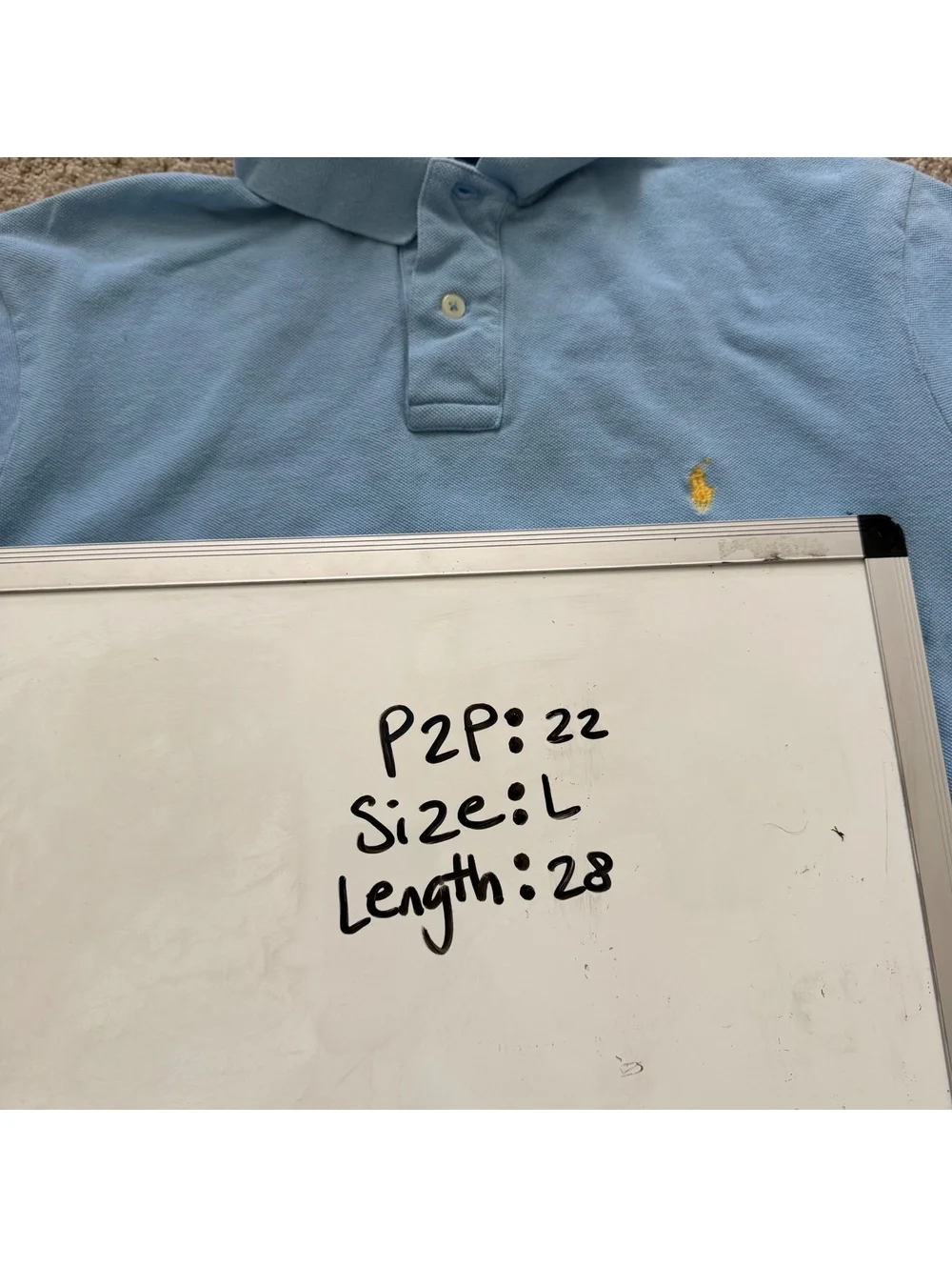 vintage 90s polo by ralph lauren men’s blue polo size L